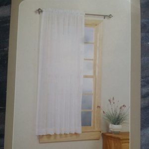 New Home Trends One White Sheer Curtain Panel